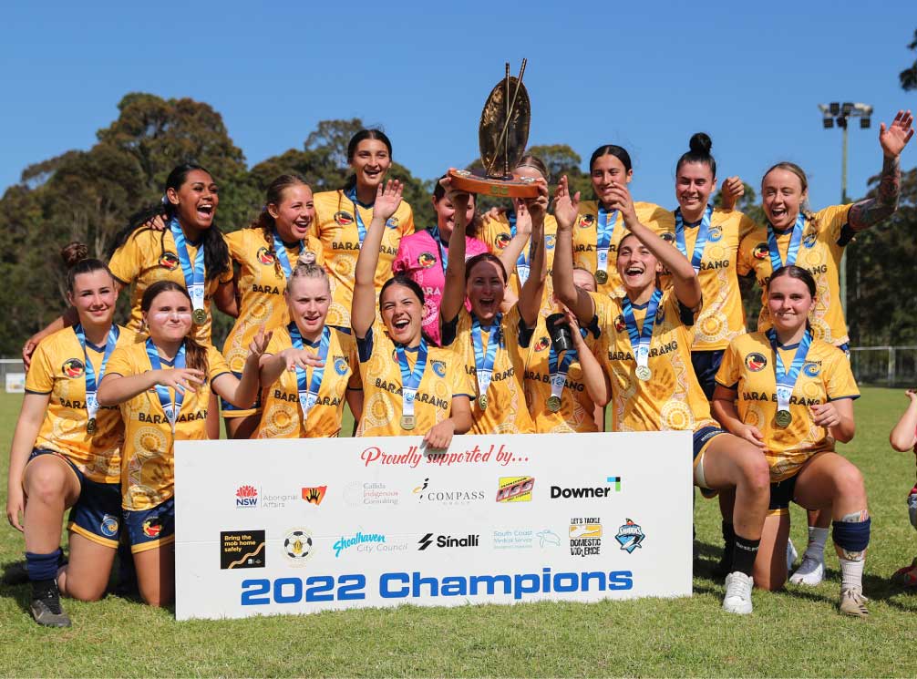 Central Coast Indigenous Mariners under 14 Girls are defending champions.